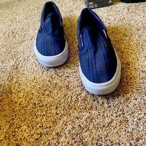 Blue slip on Vans